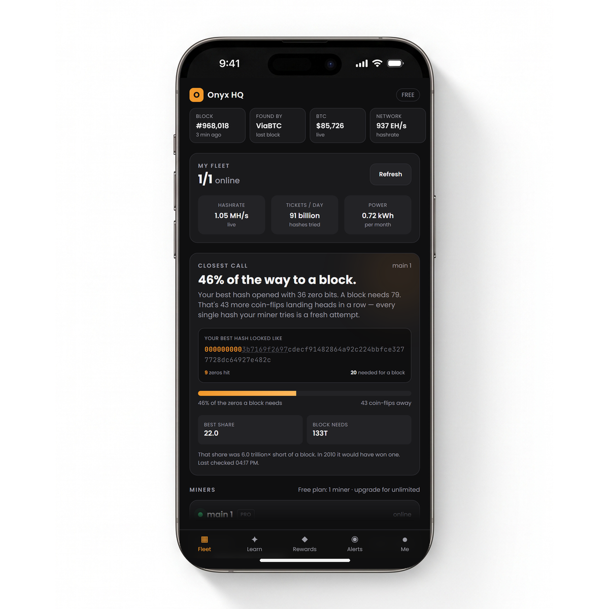 Onyx Miner HQ App